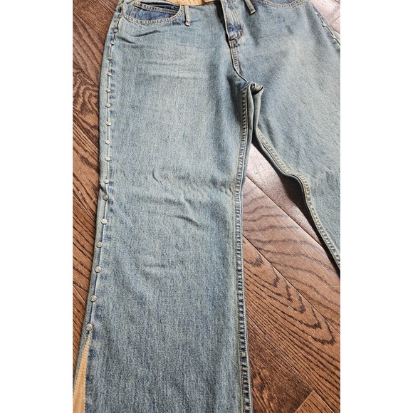 L.A. Blues Vintage 90s Women's Blue Jeans  Size 10 Riveted Hippie Y2K - Picture 4 of 16